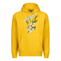Lemon American Dogwood Flower Illustrations Premium Hoodie - LillyAllenDesigns