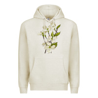 Oatmeal Heather American Dogwood Flower Illustrations Premium Hoodie - LillyAllenDesigns