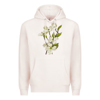 Pale Pink American Dogwood Flower Illustrations Premium Hoodie - LillyAllenDesigns