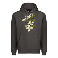 Smoke American Dogwood Flower Illustrations Premium Hoodie - LillyAllenDesigns