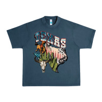 Midnight Navy Texas 4th of July Urban Heavy Tee - FaDigitalArtStudio