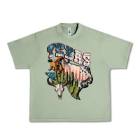 Oil Green Texas 4th of July Urban Heavy Tee - FaDigitalArtStudio
