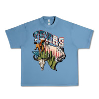 Pebble Blue Texas 4th of July Urban Heavy Tee - FaDigitalArtStudio