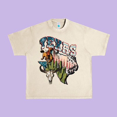 Texas 4th Of July Urban Heavy Tee Designed By Fadigitalartstudio