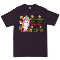 Plum all i want for christmas is a unicorn Premium Tee - CowGirlArtShop