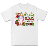 White all i want for christmas is a unicorn Premium Tee - CowGirlArtShop