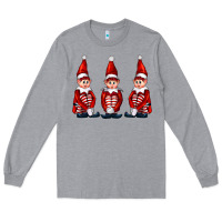Heather Grey Christmas Elfs Long Sleeve Tee - FaDigitalArtStudio