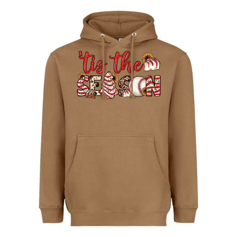Tis The Season Baseball Little Debbie Tree Cakes Heavyweight Hoodie by JahusDesignShop | Teevron