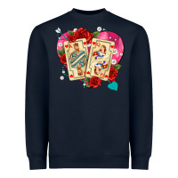 Playing Cards Roses And Pearls Heavyweight Sweatshirt | Teevron