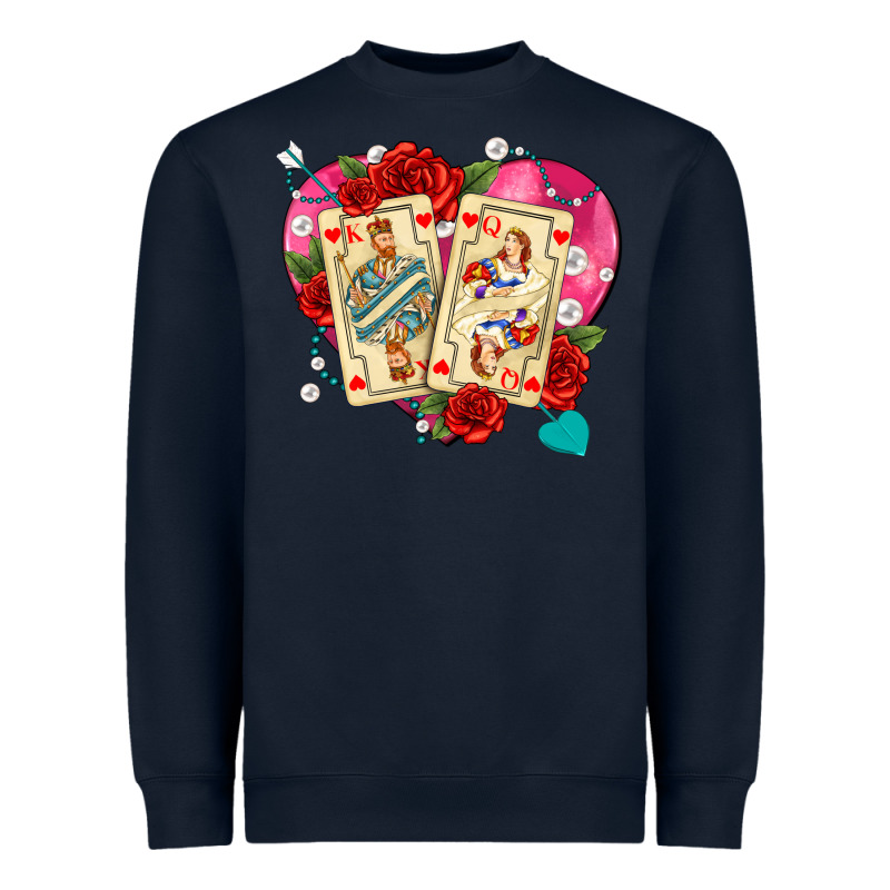 Playing Cards Roses And Pearls Heavyweight Sweatshirt by AdoDesignShop | Teevron