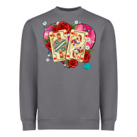 Storm playing cards roses and pearls Heavyweight Sweatshirt - AdoDesignShop