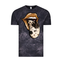 Cloud Black Western Leopard Cowhide Tongue Vintage Tee - Jasminsmagicworld