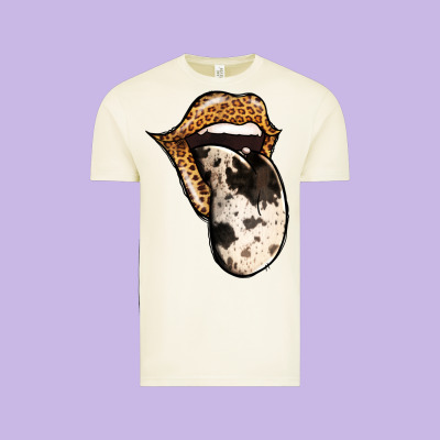Western Leopard Cowhide Tongue Vintage Tee Designed By Jasminsmagicworld