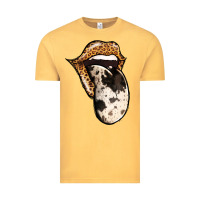 Vintage Mustard Western Leopard Cowhide Tongue Vintage Tee - Jasminsmagicworld