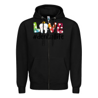 Black love dentallife Zipper Hoodie - AdoDesignShop