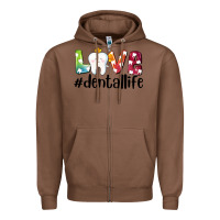 Chestnut love dentallife Zipper Hoodie - AdoDesignShop