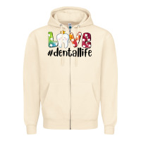 Sandshell love dentallife Zipper Hoodie - AdoDesignShop