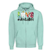 Seafoam love dentallife Zipper Hoodie - AdoDesignShop