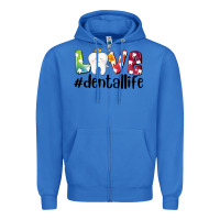 True Royal love dentallife Zipper Hoodie - AdoDesignShop