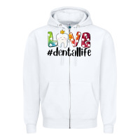 White love dentallife Zipper Hoodie - AdoDesignShop