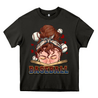 Asphalt Messy bun Baseball Heavy Core Tee - HowdyJamesFarm