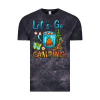 Cloud Black Let's Go Camping Coffee Mug Vintage Tee - FaDigitalArtStudio