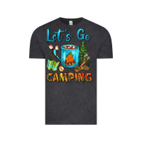 Vintage Black Let's Go Camping Coffee Mug Vintage Tee - FaDigitalArtStudio