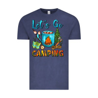 Vintage Denim Let's Go Camping Coffee Mug Vintage Tee - FaDigitalArtStudio