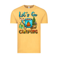 Vintage Mustard Let's Go Camping Coffee Mug Vintage Tee - FaDigitalArtStudio