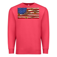 Cardinal American flag leopard sunflower Premium Sweatshirt - JahusDesignShop