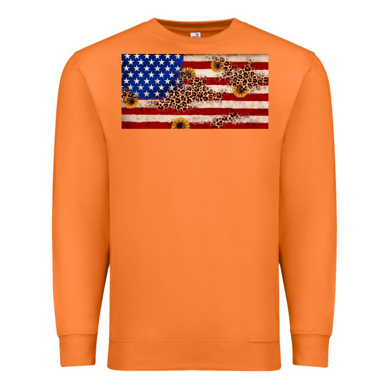 American Flag Leopard Sunflower Premium Sweatshirt by JahusDesignShop | Teevron