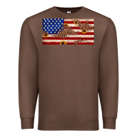 Chestnut American flag leopard sunflower Premium Sweatshirt - JahusDesignShop