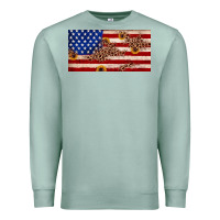 Seafoam American flag leopard sunflower Premium Sweatshirt - JahusDesignShop