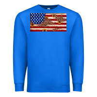True Royal American flag leopard sunflower Premium Sweatshirt - JahusDesignShop