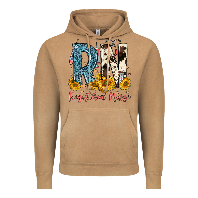 Rn Registered Nurse Vintage Hoodie by FaDigitalArtStudio | Teevron
