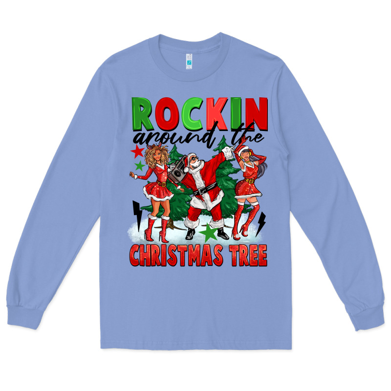 Rockin Around The Christmas Tree Long Sleeve Tee by FaDigitalArtStudio | Teevron