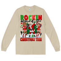 Mushroom Rockin Around The Christmas Tree Long Sleeve Tee - FaDigitalArtStudio