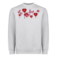 Heather Grey love and  love balloons Heavyweight Sweatshirt - AdoDesignShop