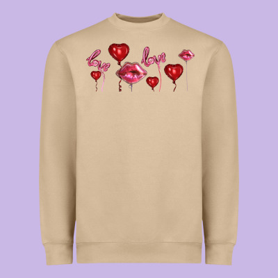 Love And  Love Balloons Heavyweight Sweatshirt Designed By Adodesignshop