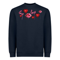 Navy love and  love balloons Heavyweight Sweatshirt - AdoDesignShop