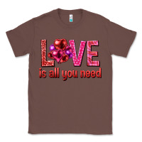 Chestnut Love is all you need Valentine's Day Classic Tee - HowdyJamesFarm