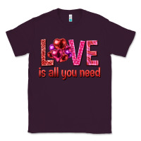 Plum Love is all you need Valentine's Day Classic Tee - HowdyJamesFarm