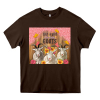 Chocolate Brown just a girl who loves goats tumbler Heavy Core Tee - TumblerDesignByShophia