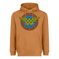 Meerkat Wonder Woman Vintage Emblem Heavyweight Hoodie - maiPhamDesign