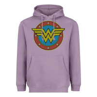 Lavender Wonder Woman Vintage Emblem Heavyweight Hoodie - maiPhamDesign