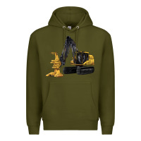 Army Green Feller Buncher Premium Hoodie - LillyAllenDesigns