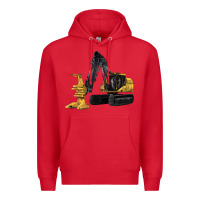 Red Feller Buncher Premium Hoodie - LillyAllenDesigns