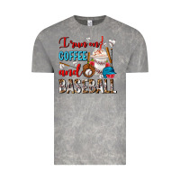 Cloud Rock I Run On Coffee And Baseball Frappe Vintage Tee - FaDigitalArtStudio