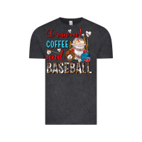 Vintage Black I Run On Coffee And Baseball Frappe Vintage Tee - FaDigitalArtStudio