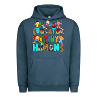 Pigment Midnight Navy Educator of tiny humans Urban Hoodie - RanaPortraitStore